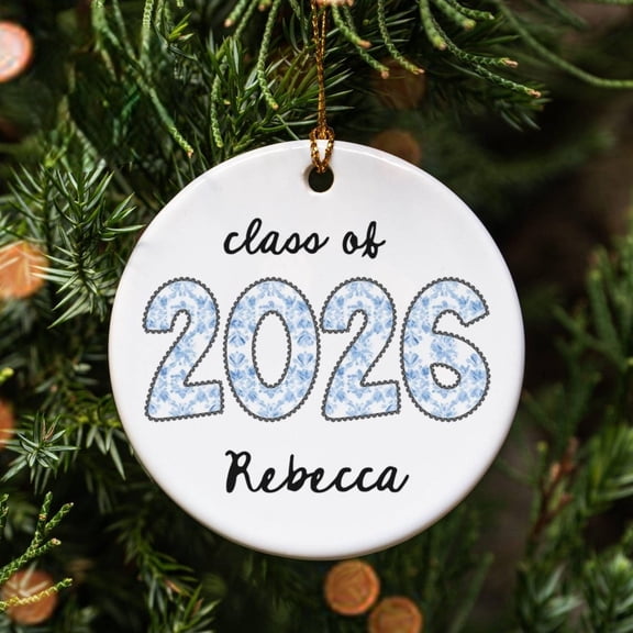 Personalized Senior Ornament, Class of 2026 Ornament, High School Senior Keepsake, Custom Graduation Ornament Gift for Senior