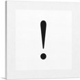 thumbnail image 1 of ARTCANVAS Modern Black and White Gray Serif Alphabet Exclamation Point Mark Sign Canvas Art Print - Size: 26" x 26" (0.75" Deep), 1 of 9