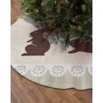 thumbnail image 2 of Easter Bunny Christmas Tree Skirt 36 Inches Large Christmas Skirt Tree, Spring Floral Red Botanical Bunny Boho Tree Skirt Christmas Decorations for Fireplace Party Holidays Indoor Outdoor, 2 of 7