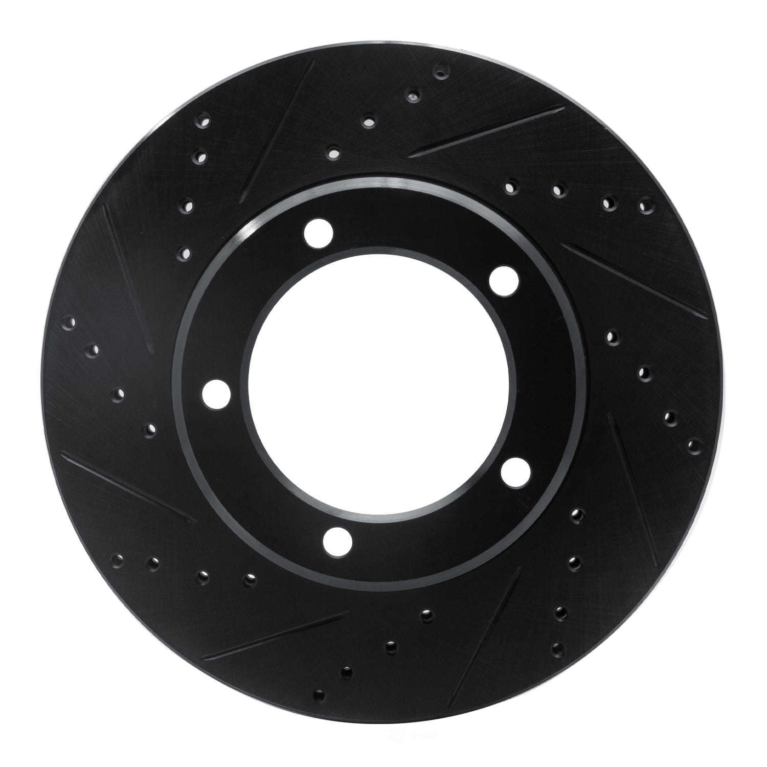 Dynamic Friction Company 633-76112L DFC Brake Rotor - Drilled And Slotted - Black