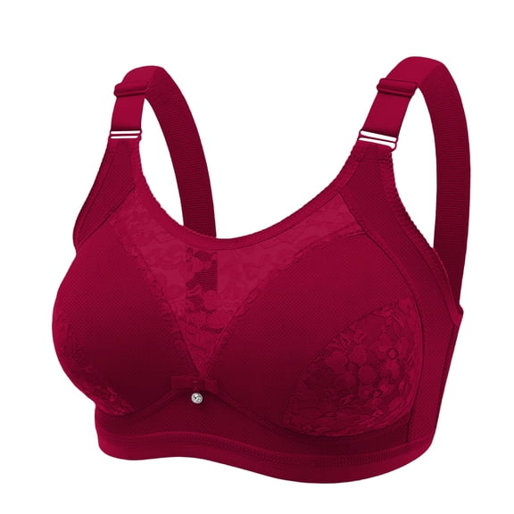 Aofany Womens Full Coverage Bras, Bras for Women Plus Size, Push Up T Shirt Bra with No Underwire & Wide Strap for Heavy Breast, 36B/C-44B/C