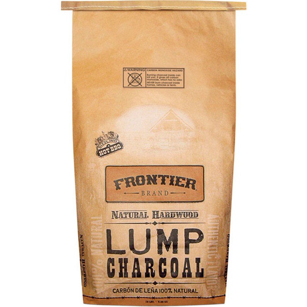 Frontier 195-333-302 Natural Hardwood Lump Charcoal, 20 Lb - Walmart