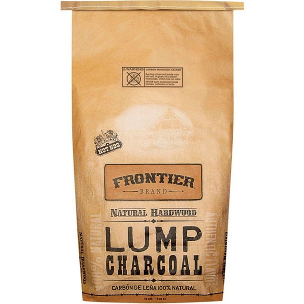 Frontier 195-333-302 Natural Hardwood Lump Charcoal, 20 Lb - Walmart
