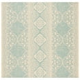 thumbnail image 6 of SAFAVIEH Beach House Kiaran Southwestern Indoor/Outdoor Area Rug Cream/Aqua, 6'7" x 6'7" Square, 6 of 9
