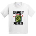 thumbnail image 3 of Inktastic Pickle Lover Funny Powered by Pickles Youth T-Shirt, 3 of 5