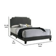 thumbnail image 5 of Fabric Upholstered Wooden Full Size Bed with Nailhead Trims, Gray - Saltoro Sherpi, 5 of 5
