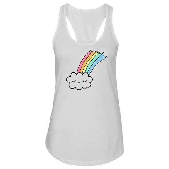 Cute Cloud And Rainbow. Tank Women -Image by Shutterstock, Female Small