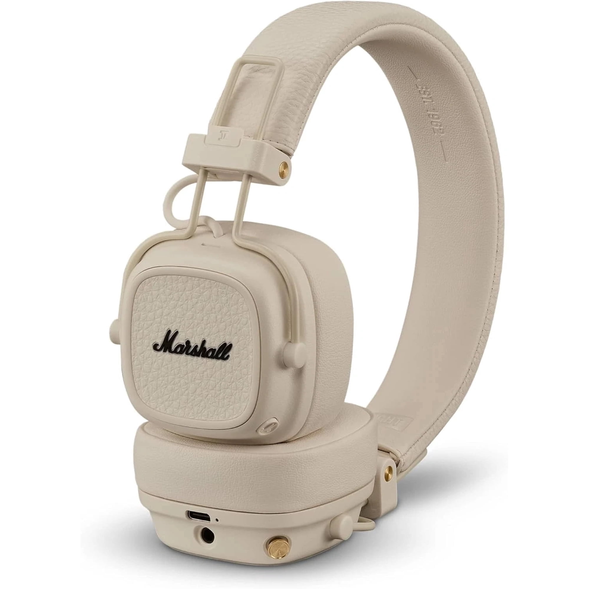 Marshall Major V Bluetooth Headphones, 100 Hours Playtime - Cream