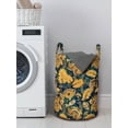 thumbnail image 3 of East Laundry Bag, Medieval Oriental Flower Motifs Exotic Fantasy Garden Theme Eastern Pattern, Hamper Basket with Handles Drawstring Closure for Laundromats, 13" x 19", Multicolor, by Ambesonne, 3 of 4