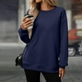 thumbnail image 6 of YanHoo Oversized Sweatshirts for Women Trendy Long Sleeve Crewneck Sweatshirt Casual Loose Pullover Tops Comfy Fall Outfits with Pocket, 6 of 8