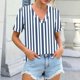 thumbnail image 5 of TaTaai Printed Tunic Soft Comfortable Women's Fashion V-Neck Short Sleeve Loose Casual Business Spring Summer 2026 Versatile Top Gift, 5 of 8