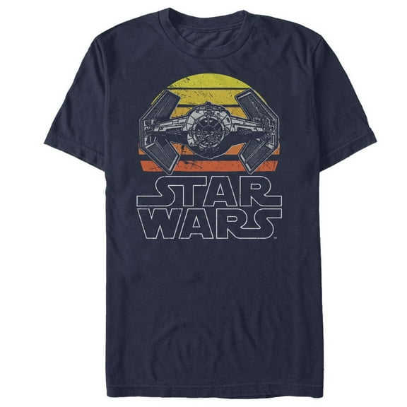 Men's Star Wars TIE Fighter Retro Graphic Tee Navy Blue 3X Large