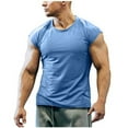 thumbnail image 2 of Mens Big & Tall Tank Tops M-4X Plus Size Athletic Cap Sleeve Crewneck Pullover T Shirts Casual Solid Basic Relaxed Workout Undershirts, 2 of 3