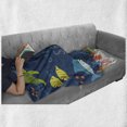 thumbnail image 6 of Cartoon Soft Flannel Fleece Throw Blanket, Underwater Graphic Algaes Coral Reefs Turtles Fishes the Life Aquatic, Cozy Plush for Indoor and Outdoor Use, 70" x 90", Multicolor, by Ambesonne, 6 of 6