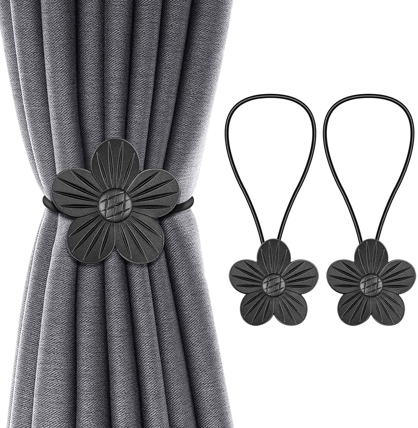 1Pc Flower Magnetic Curtain Tieback  Buckle Drapery Holder Tie Backs Clip Decor 