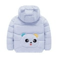 thumbnail image 3 of NOKIO Big Kids' Hooded Insulated Jackets Boys' Windproof Winter Coats Toddler Kids Baby Boys Girls Winter Warm Cartoon Panda Prints Coats Bear Ears Hooded Padded Jacket Baby Boys Girls Down Jacket, 3 of 3
