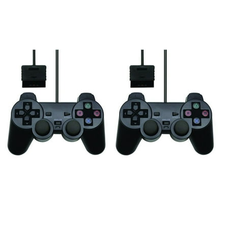 2Pcs Set PS2 controller Dual-Vibration Joystick Gamepad Wired Game Control For PS2 Playstation 2 Playstation 1 Console Video Game