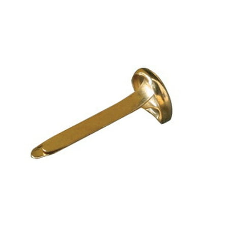 School Smart Fastener, No 3, 3/4 in L, Brass Plated, Pack of 100