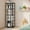 Black, variant on 4-Tier 360° Swiv-el  Corner Bookshelf. 54" Tall Industrial Metal Frame Rota-ting Bookcase with Stable Base. Space-Saving Storage Organizer for Home & Office