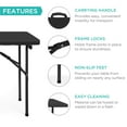 thumbnail image 6 of Best Choice Products 4ft Plastic Folding Table, Indoor Outdoor Heavy Duty Portable w/ Handle, Lock for Picnic - Black, 6 of 8