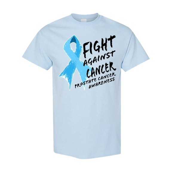 Inktastic Fight Against Cancer Prostate Cancer Awareness T-Shirt