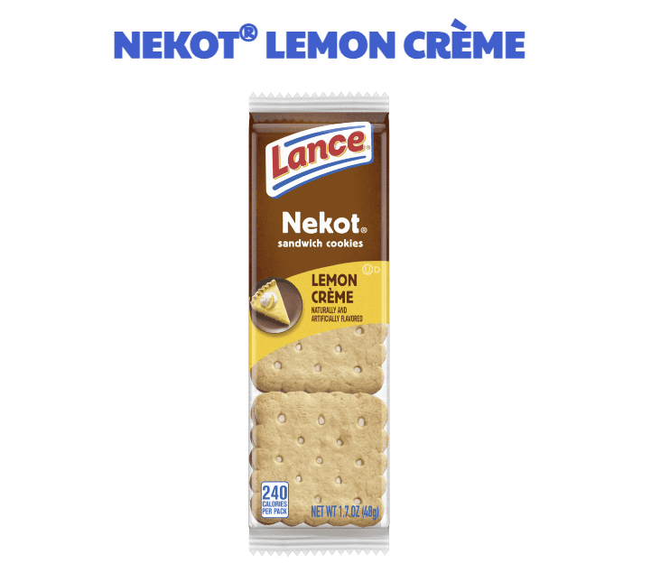 Lance Nekot Cookie Sandwiches Lemon Creme Filling , Lance, Nekot Peanut Butter Crackers, Nekot Cookies, Lance Cookies,  for a total of 40 units