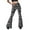Dark Gray, variant on Women's Relaxed Fit Pant Elastic Waist Flared Leg Casual Trousers