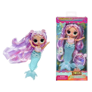 LOL Surprise Tweens Mermaid Lana Marine Fashion Doll with Color Changing Tail, Movable Fin, and Beautiful Accessories, Kids Toy Gift Ages 4 