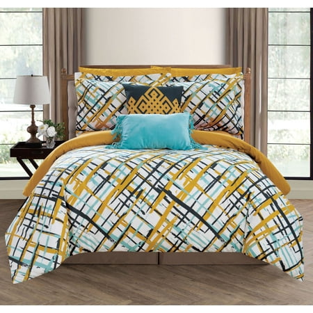 Chic Home Miro 9 Piece Reversible Comforter Set Miro Print Design