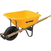 The Ames Companies, Inc RP6FF25 True Temper Wheelbarrow with Poly Tray and Never Flat Tire, 6 Cubic Foot