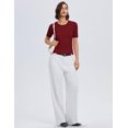 thumbnail image 5 of Elegante vestido casual tipo suéter Micoson de viscosa rojo vino para mujer, 5 of 5