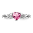 thumbnail image 4 of Primal Gold 10 Karat White Gold Genuine Pink Tourmaline Birthstone Ring, 4 of 5