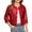 a-Red142, variant on Girls Jacket Solid Color Sequin 3/4 Sleeve Open Front Cropped Jacket Casual Fit Party Blazer For Kids Youth Daily Going Out Wear Classic Top