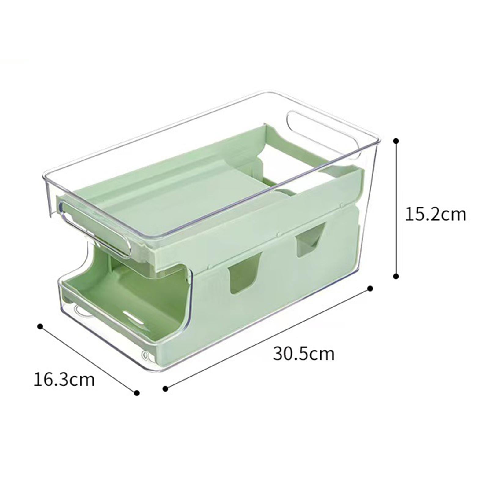 Fiocias Household Fridge Organizer Organization Storage Bins for Cabinet Cupboard Drawer Green