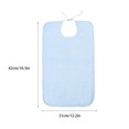 thumbnail image 4 of Guardurnaity Baberos para adultos con discapacidad, tela para personas, toalla de agua, bolsillo de arroz, restaurante, enfermería, personas mayores, masajeadores S Azul Guardurnaity CE013527-01, 4 of 6