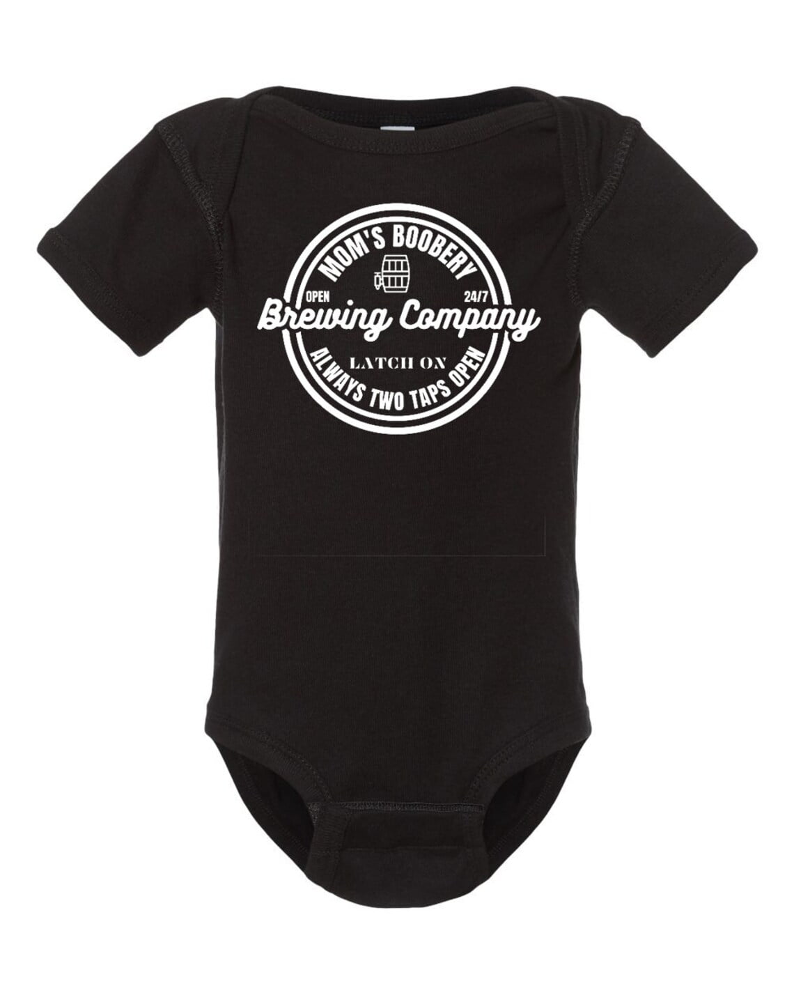 Brewing Short Sleeve Onesie Baby Mom's Boobery Brewing Company