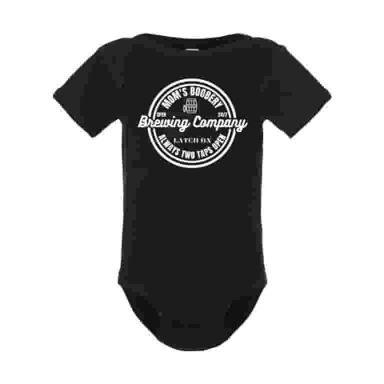 Brewing Short Sleeve Onesie Baby Mom's Boobery Brewing Company