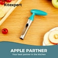 thumbnail image 2 of Apple Corer, Premium Apple Corer Tool with Ergonomic Handle, Stainless Steel Apple Corer Remover with Sharp Serrature, Durable Kitchen Corer for Apple, Pears and Bell Peppers(Blue), 2 of 7