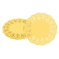 thumbnail image 1 of 50 piezas de servilletas de papel, servilletas de papel de encaje de 5.5 pulgadas, manteles desechables de papel amarillos, 1 of 7