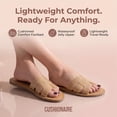 thumbnail image 4 of Cushionaire Caper Jelly Sandals for Women, Comfortable Womens Slides with Cushioned Footbed and Wide Widths Available, 4 of 20