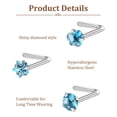 thumbnail image 2 of MesaSe 36Pcs Nose Rings 20G Nose Screws Rings Set Cubic Zirconia Nose Piercing Jewelry Women, 2 of 8
