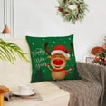 thumbnail image 4 of Christmas Pillow Covers 12x12 Set of 4 Red Green Xmas Decorative Throw Pillows Christmas Tree Deer Santa Pillow Cases Home Outdoor Sofa Couch Cushion Covers for Christmas Decorations (12 by 12), 4 of 5
