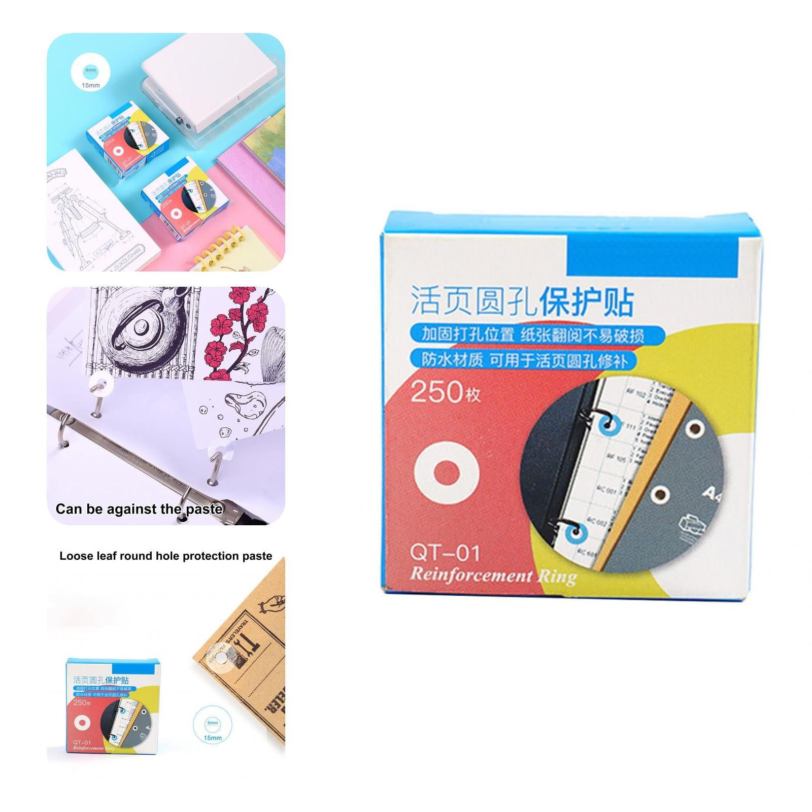 250pcs Hole Punch Protector Labels Loose Leaf Paper Hole