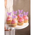 thumbnail image 1 of 12pcs Sweet Two Layer Butterfly Cupcake Toppers Glitter Butterfly Cupcake Picks ForWedding Engagement Bridal Shower Birthday Party Cake Topper Decorat, 1 of 5