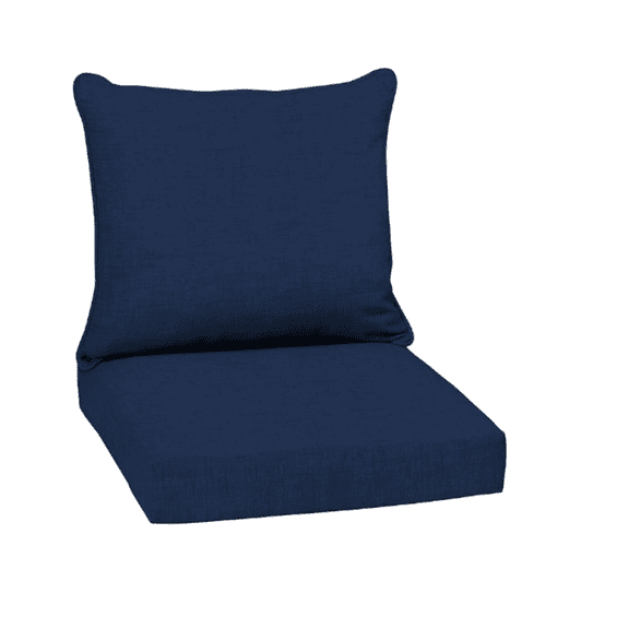 Outdoor Deep Seat Cushion Set, 22 in x 24 in, Weather-Proof, Rain-Proof, Fade Resistant Patio Cushion Sapphire Blue
