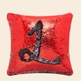 thumbnail image 1 of Housses de Coussin Vierges 16Inx16 Po Réversibles à Paillettes Magiques (Rouge & Noir), 1 of 5