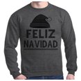 thumbnail image 1 of Shop4Ever Men's Feliz Navidad Christmas Crewneck Sweatshirt, 1 of 5