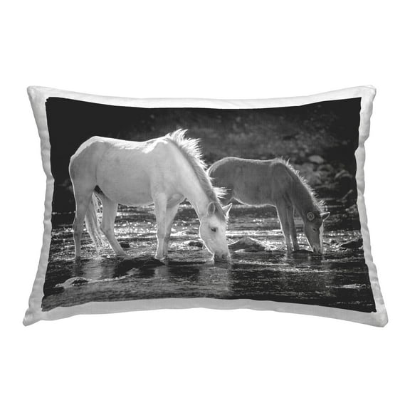 Stupell Industries Horse & Foal on Shore Decorative Printed Throw Pillow Design by JG Studios