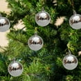 thumbnail image 6 of HomeDM 6Pcs Christmas Balls 6cm/2.36" Hanging Xmas Balls Ornaments Shatterproof Plastic Pendant for Christmas Tree Garland Decorative Balls Wedding Holiday Party Home Decor Silver, 6 of 6