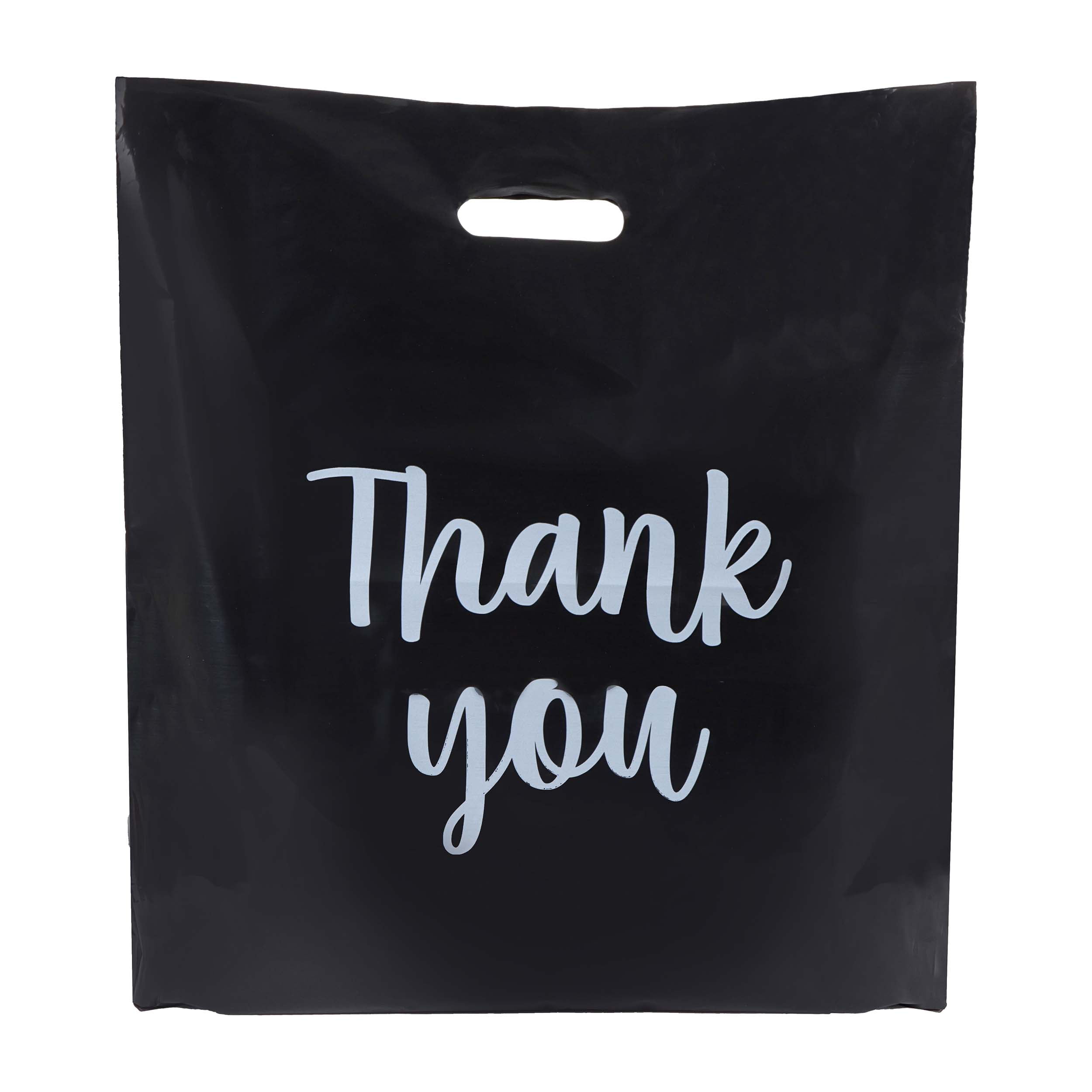 50 Qty Zebra Print Plastic T-Shirt Retail Shopping Bags w/ Handles 11.5"x6"x21" 